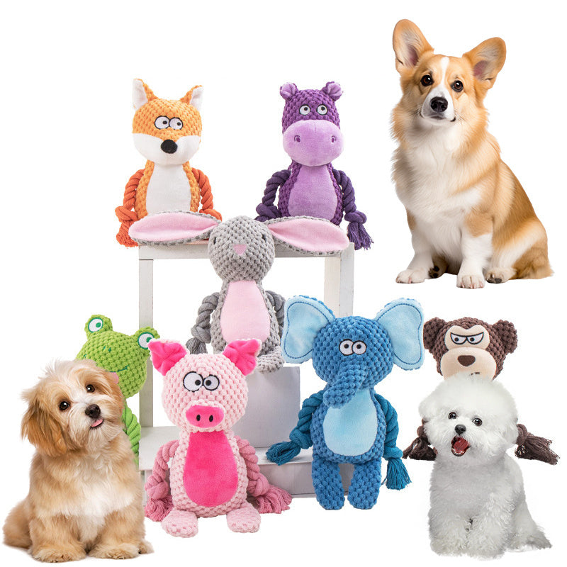 Pet Plush Sound Cotton Rope Toy