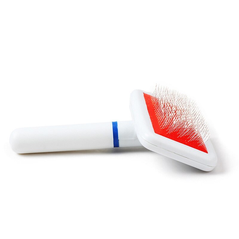 Fur Collar White Needle Comb Dog Grooming Comb With Protection Head Cat Dog Brush Brush Plastic Handle Airbag Needle Comb