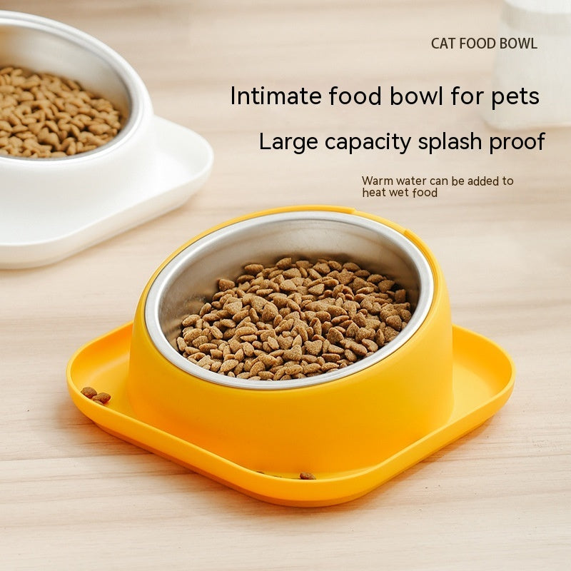 Bowl Oblique Dog Food Anti-tumble