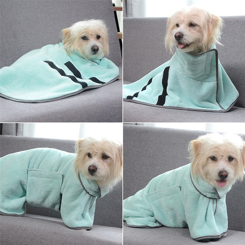 Quick drying Pet Absorbent Towel Dog Bathrobe Microfiber Absorbent
