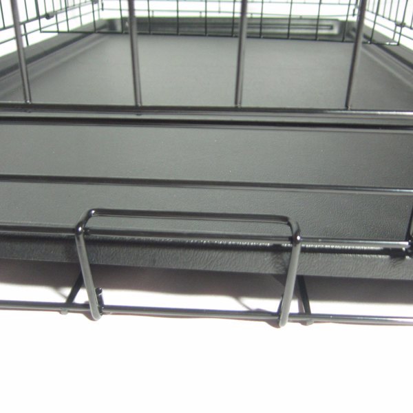 42 Inch Iron Foldable With Divider Plastic Tray Black Dog