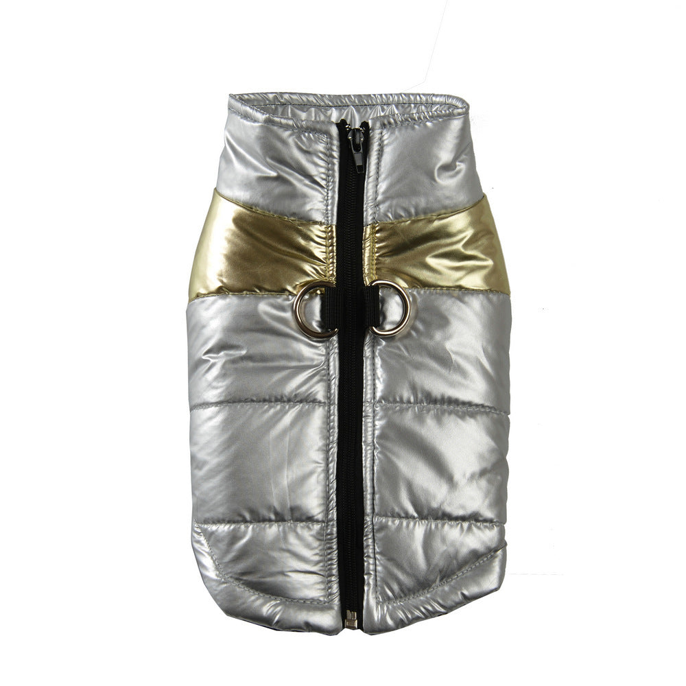 New Pet Vest Vest Glossy Dog Coat Autumn And Winter Dog Clothing Pet