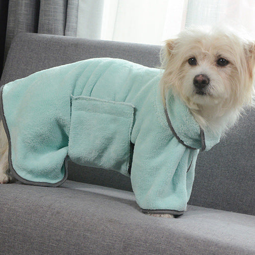 Quick drying Pet Absorbent Towel Dog Bathrobe Microfiber Absorbent