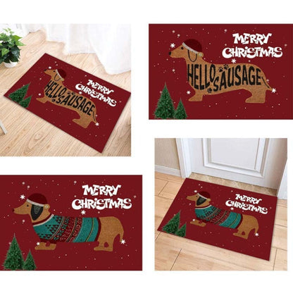 Christmas Sausage Dog Doormat