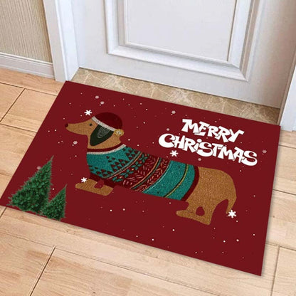 Christmas Sausage Dog Doormat