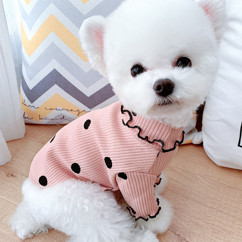Dot turtleneck shirt