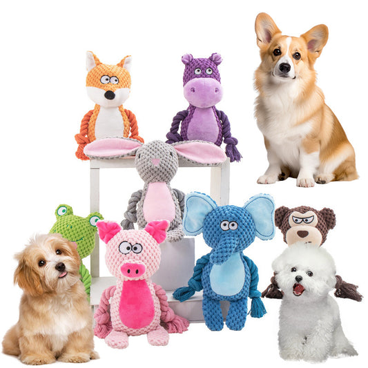 Pet Plush Sound Cotton Rope Toy