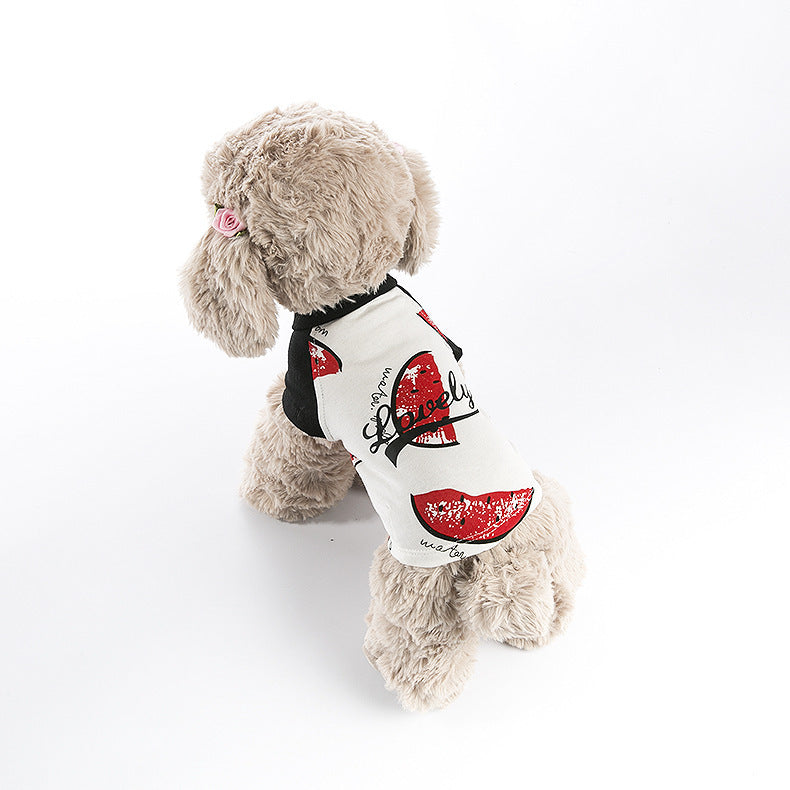 Dog T-shirt Cotton Clothes Watermelon