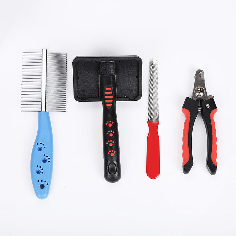 Dog Comb Nail Clippers 4-piece Set