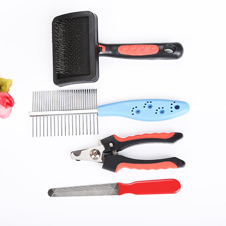Dog Comb Nail Clippers 4-piece Set