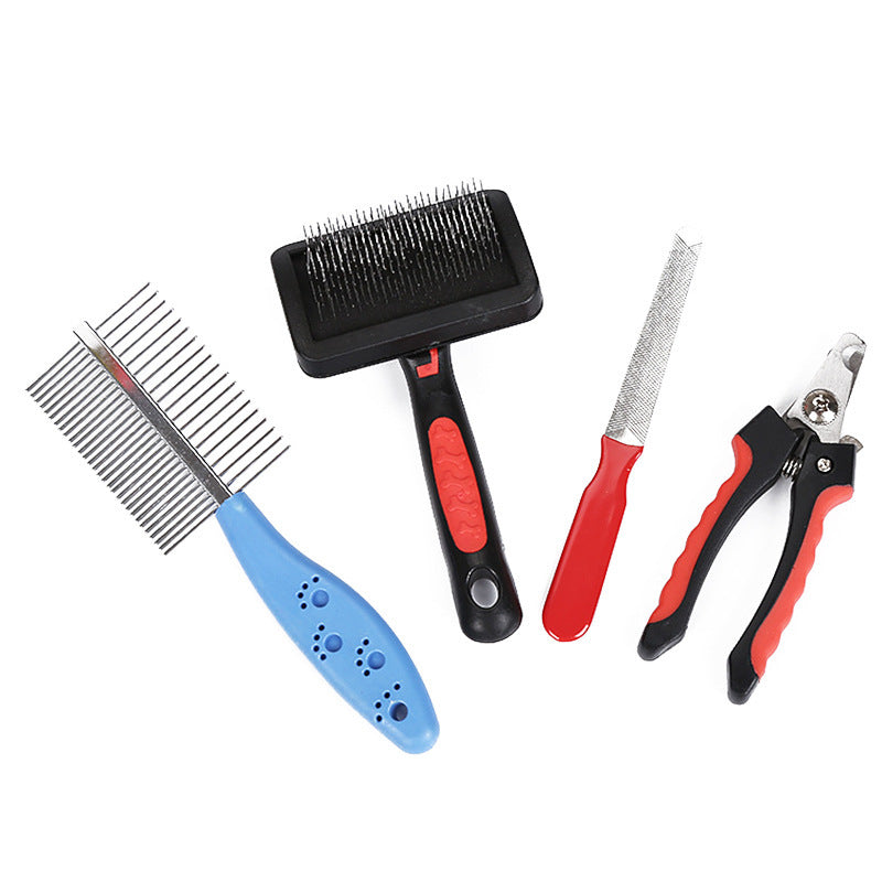 Dog Comb Nail Clippers 4-piece Set