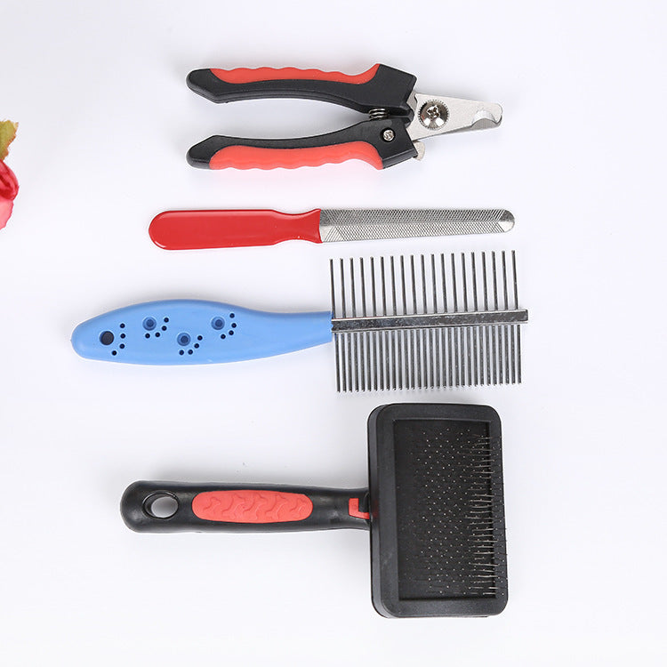 Dog Comb Nail Clippers 4-piece Set