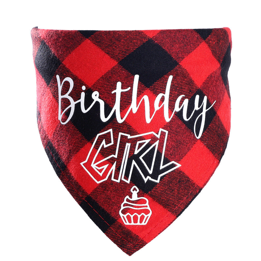 Dog Birthday Triangle Scarf