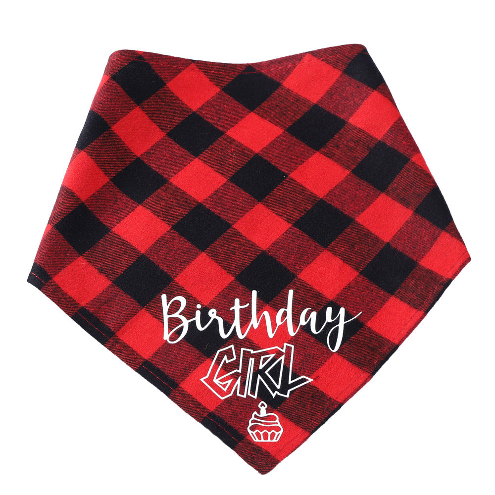 Dog Birthday Triangle Scarf