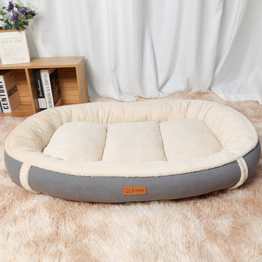Dog Mat Pet Bed  Linen Round Nest Non-slip