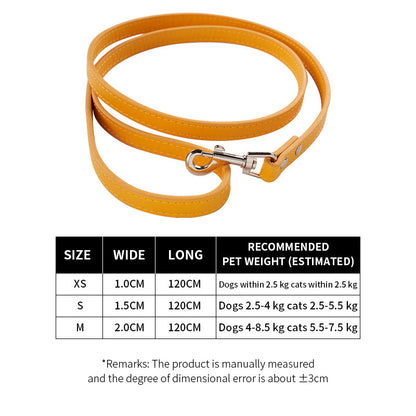 Pet Pulling Rope Dog PU Leather Dog Chain Traction Belt Outing Pulling Rope Dog Leash