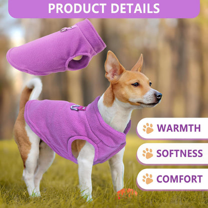 2 Pack Dog Sweater With Leash Ring