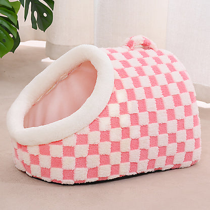 Four Seasons Universal Semi-enclosed Dog House Pet Bed Thick Warm