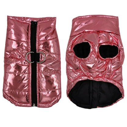 New Pet Vest Vest Glossy Dog Coat Autumn And Winter Dog Clothing Pet