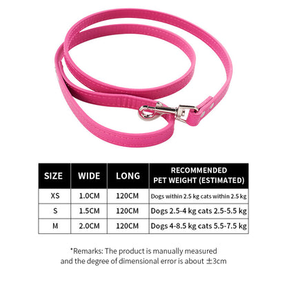Pet Pulling Rope Dog PU Leather Dog Chain Traction Belt Outing Pulling Rope Dog Leash