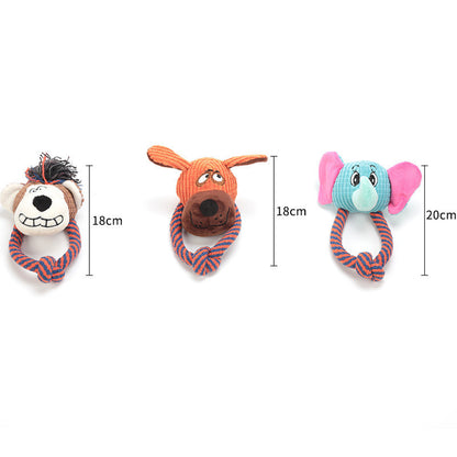 Dog Cotton Rope Toy Sound Grinding Teeth Cleaning
