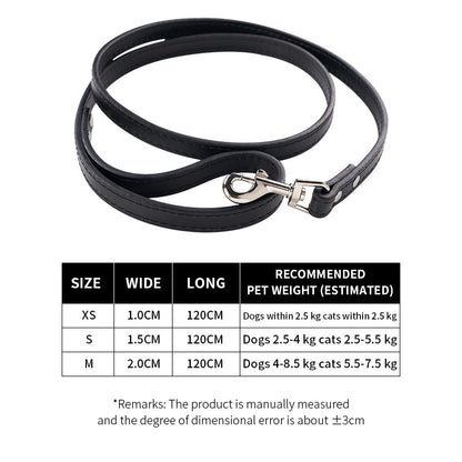 Pet Pulling Rope Dog PU Leather Dog Chain Traction Belt Outing Pulling Rope Dog Leash