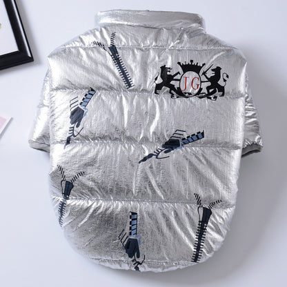 Dog Bright Leather Zipper coat