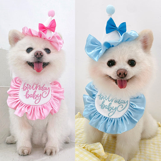Dog Birthday Saliva Towel Party Neck Scarf