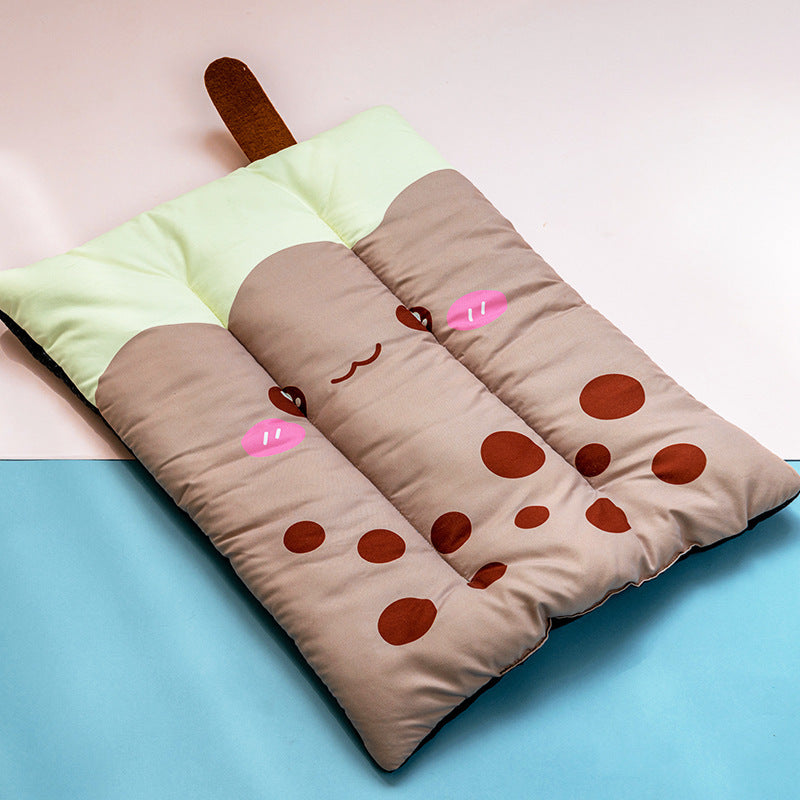 Dog Cooling Mat Pet Beds Rug Ice Silk Pet Self Cooling Pad Blanket Summer Washable Oxford Farbric Cooling Down Summer Fruit