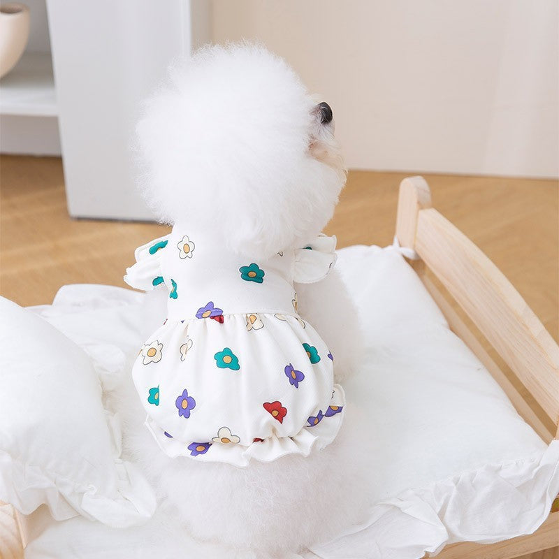 New Dog Clothes Cute Mesh Strawberry Strap Dress