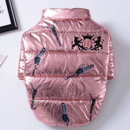 Dog Bright Leather Zipper coat