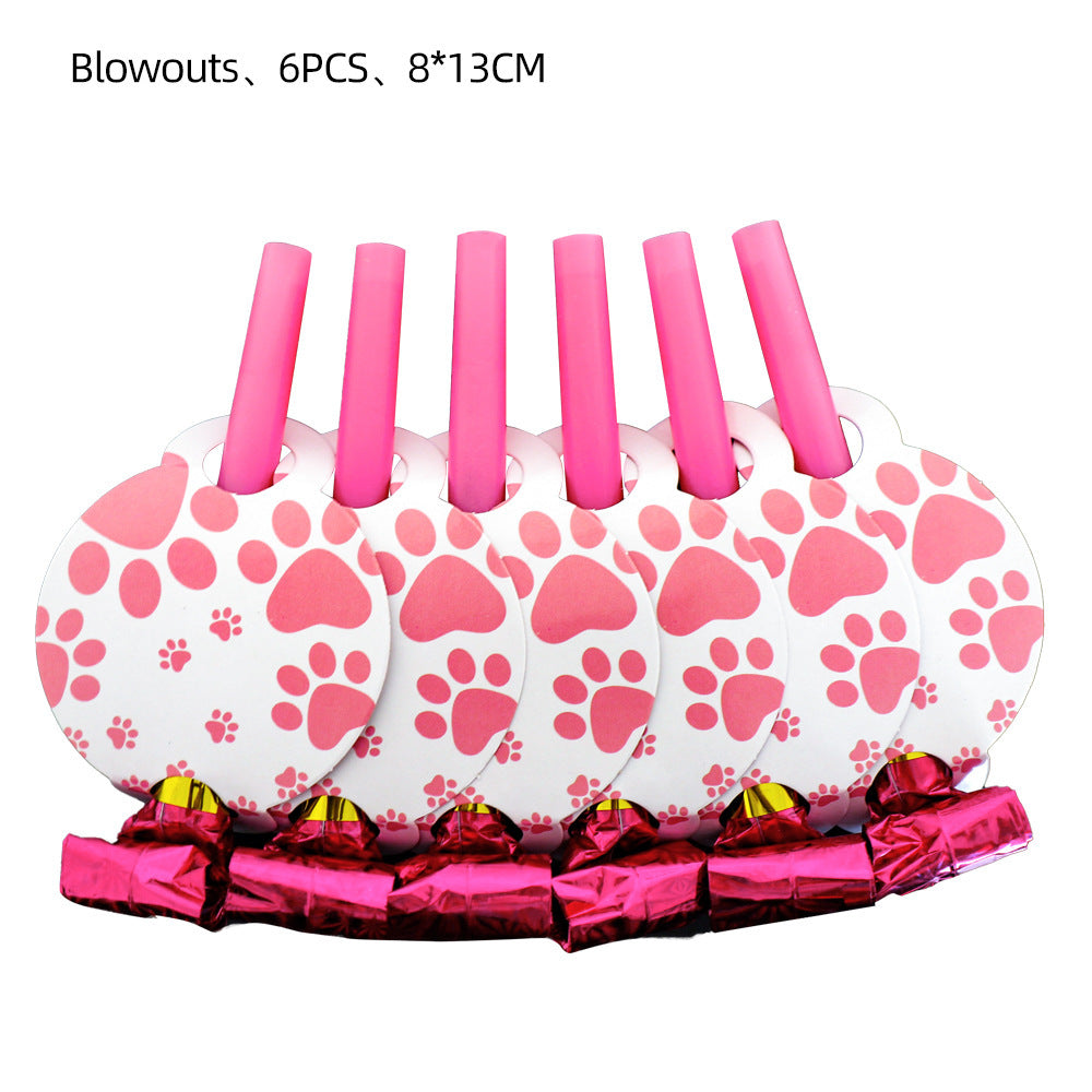 Dog Birthday Party Decoration Tableware Set