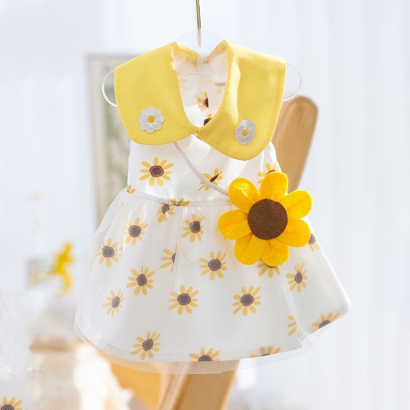 New Dog Clothes Cute Mesh Strawberry Strap Dress