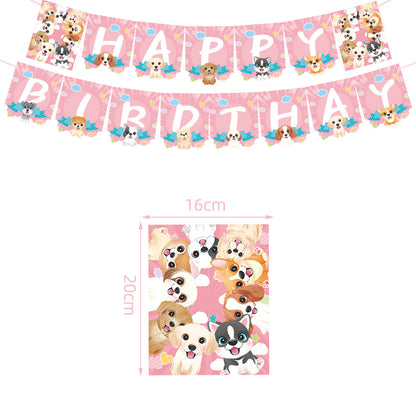 Dog Birthday Party Decoration Tableware Set