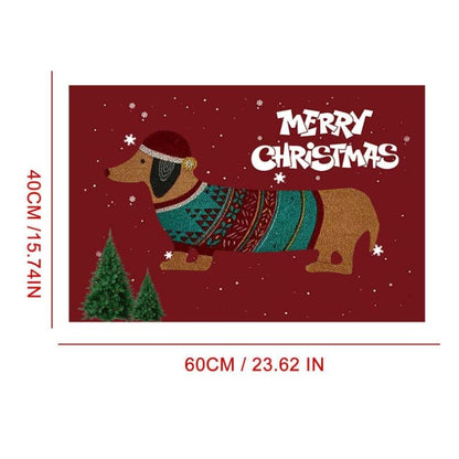 Christmas Sausage Dog Doormat