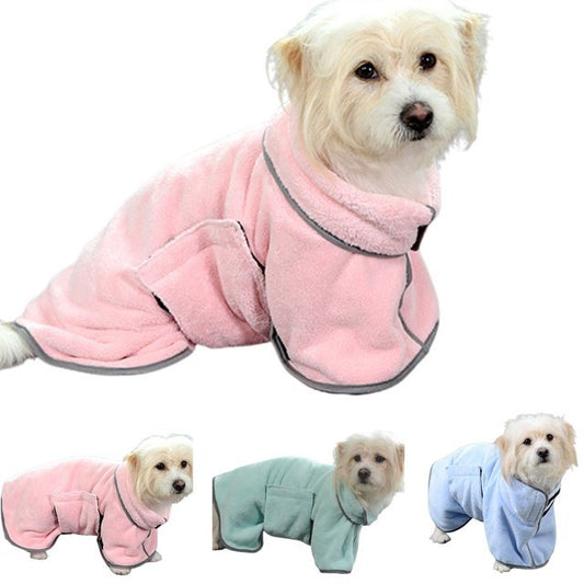 Quick drying Pet Absorbent Towel Dog Bathrobe Microfiber Absorbent