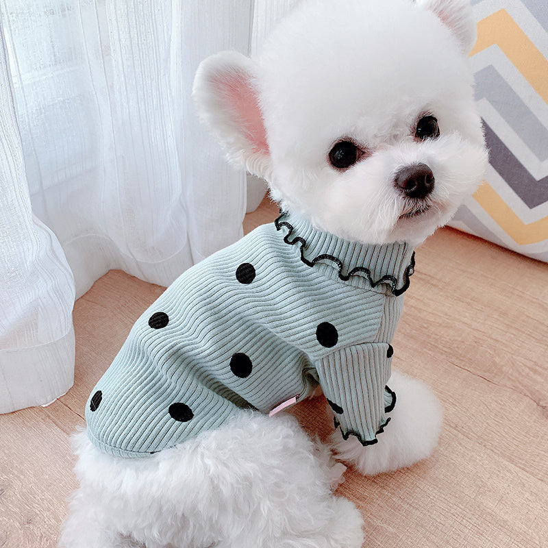 Dot turtleneck shirt