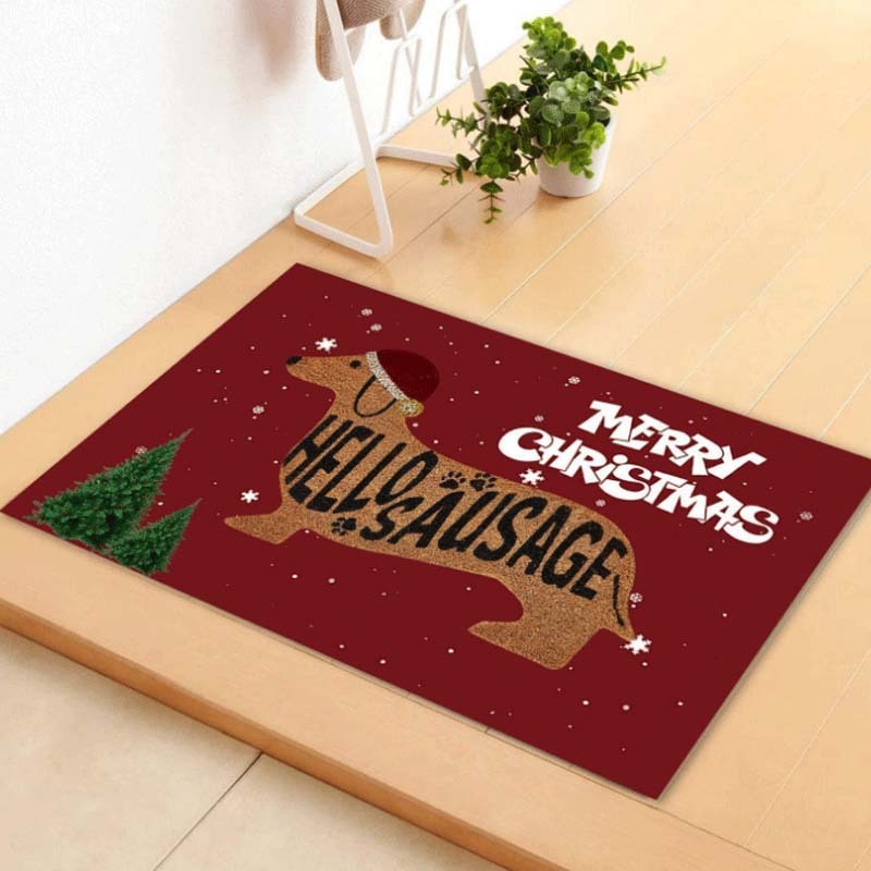 Christmas Sausage Dog Doormat
