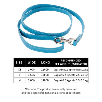 Pet Pulling Rope Dog PU Leather Dog Chain Traction Belt Outing Pulling Rope Dog Leash