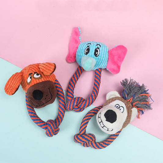 Dog Cotton Rope Toy Sound Grinding Teeth Cleaning