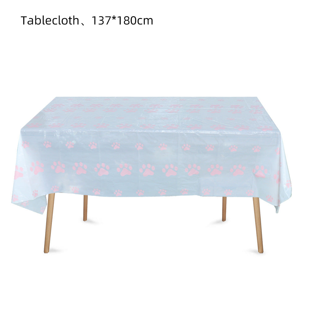 Dog Birthday Party Decoration Tableware Set