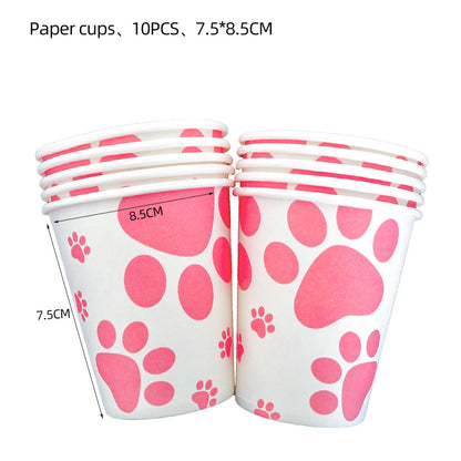 Dog Birthday Party Decoration Tableware Set