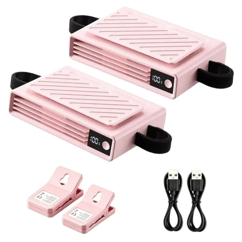 Joytutus 2026 Semiconductor Cooling Car Clip-On Fan - 360° Rotation, 100 Adjustable Speeds, LED Display, USB Rechargeable, Wide Clamp, 20-Hour Battery Life, High Velocity Car Seat Fan