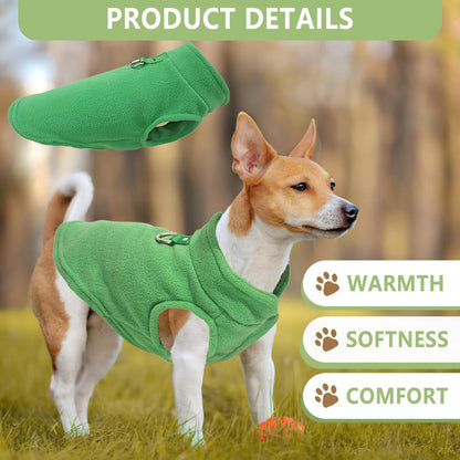 2 Pack Dog Sweater With Leash Ring