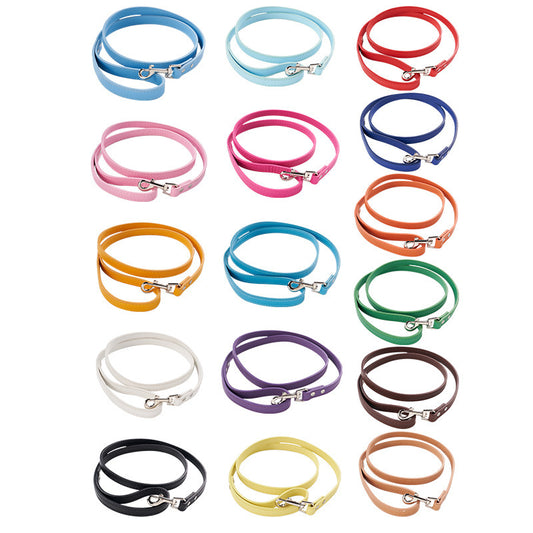 Pet Pulling Rope Dog PU Leather Dog Chain Traction Belt Outing Pulling Rope Dog Leash