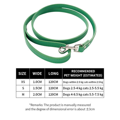 Pet Pulling Rope Dog PU Leather Dog Chain Traction Belt Outing Pulling Rope Dog Leash
