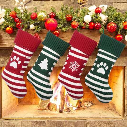 Dog Christmas Knitted Socks