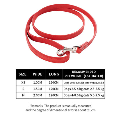 Pet Pulling Rope Dog PU Leather Dog Chain Traction Belt Outing Pulling Rope Dog Leash