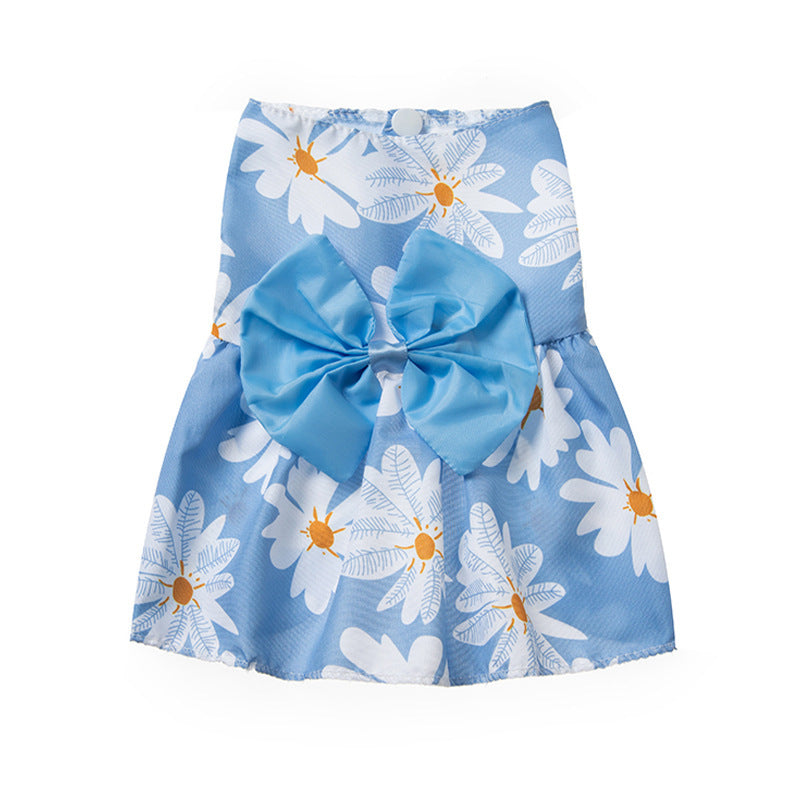 Summer  Floral Butterfly Knot Princess Dress