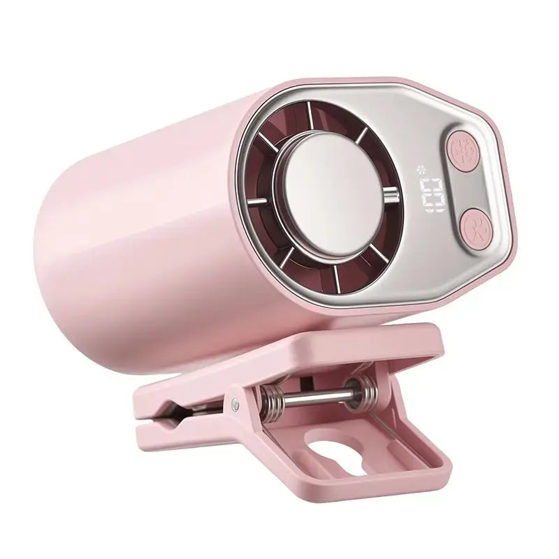 【Summer Survivals】Joytutus 2026 Semiconductor Cooling Car Clip on Fan with LED Display - 360° Rotation, 100 Speeds Adjustable, USB Rechargeable Personal Cooling Fan, 16℃ Semi-Cooling Wide Clamp 20Hr Battery 3000Mah Battery